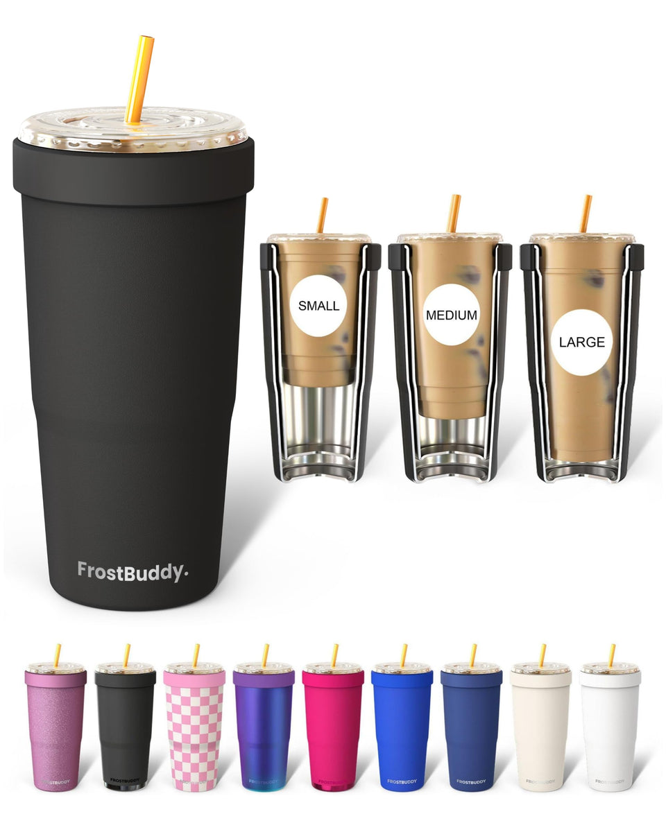 Frost Buddy Togo Buddy 30oz tumbler with flip lid for spill-free on-the-go use.