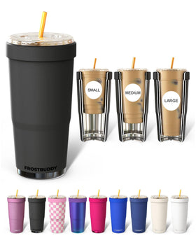 Frost Buddy Togo Buddy front view with 30 oz capacity for hot or cold drinks.