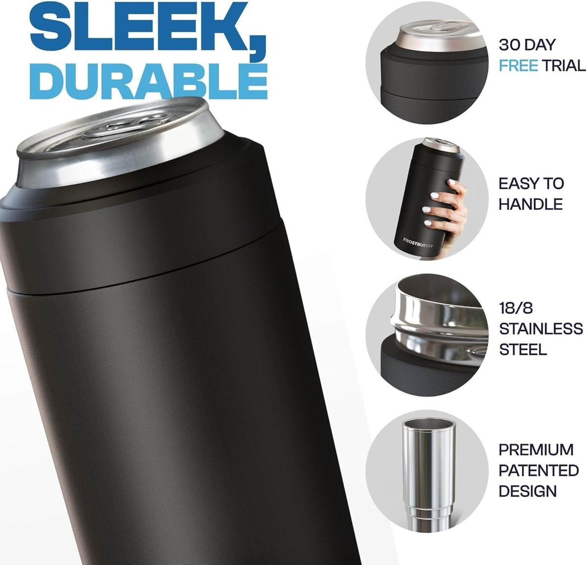 Durable double-walled stainless Frost Buddy cooler for everyday use