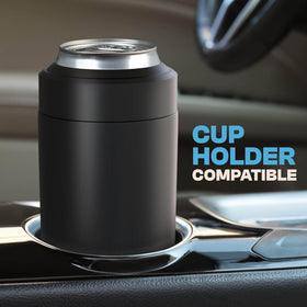 Frost Buddy cooler with lid-straw enables hot beverage mug conversion