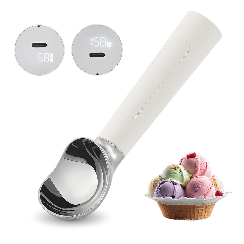 FrostJoy heated scoop front view with ergonomic handle