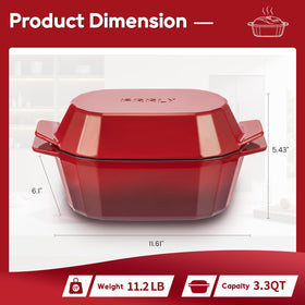 FRRLY dutch oven lid seals moisture for juicy braises and crisp crusts.