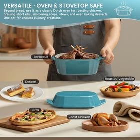 FRRLY 3QT oval stovetop use demonstrates versatility on gas or induction