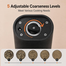 FRTONYI adjustable grinding levels for perfect texture in any dish.