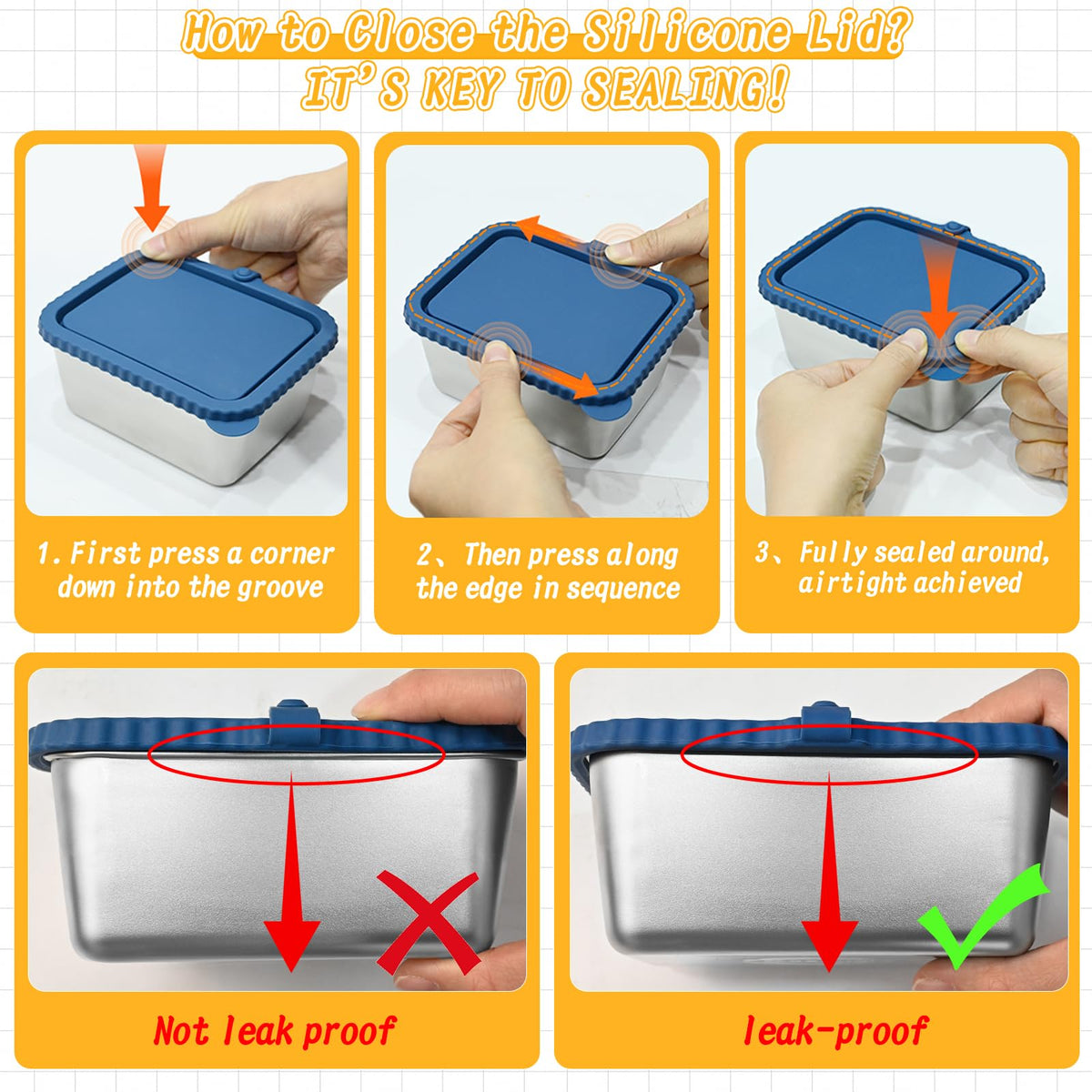 FRUIID silicone lid closeup highlights secure leak-proof seal.