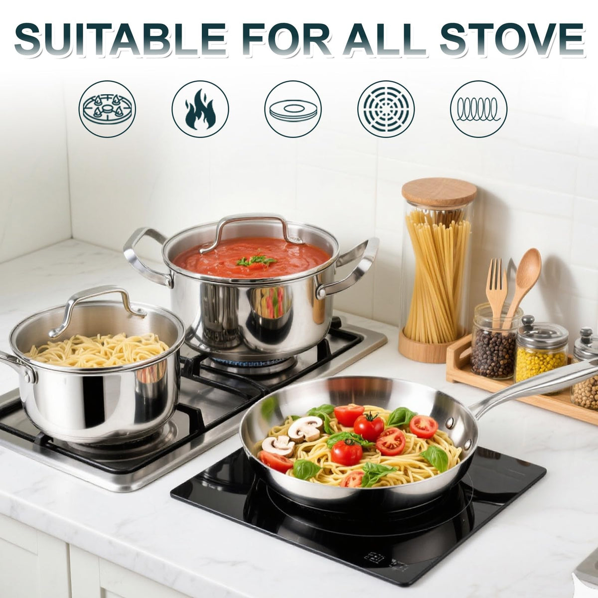 Fruikit stainless steel steamer insert for healthy cooking