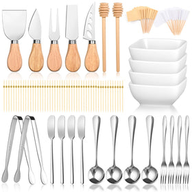 FrutPunch 95-piece charcuterie set for entertaining guests with versatile serving options.