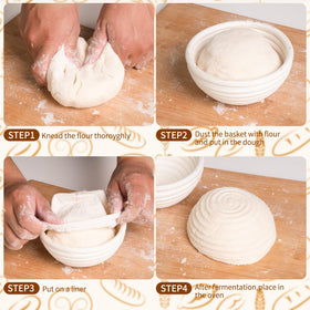 FrutPunch handmade natural rattan banneton for dough shaping.