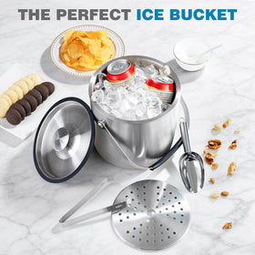 FrutPunch double-wall stainless bucket enhances insulation during gatherings.