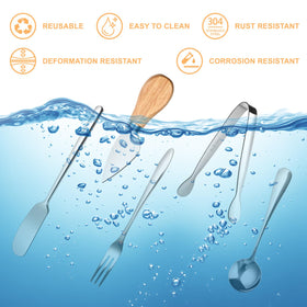 FrutPunch honey sticks and flags add decorative touches for platters.