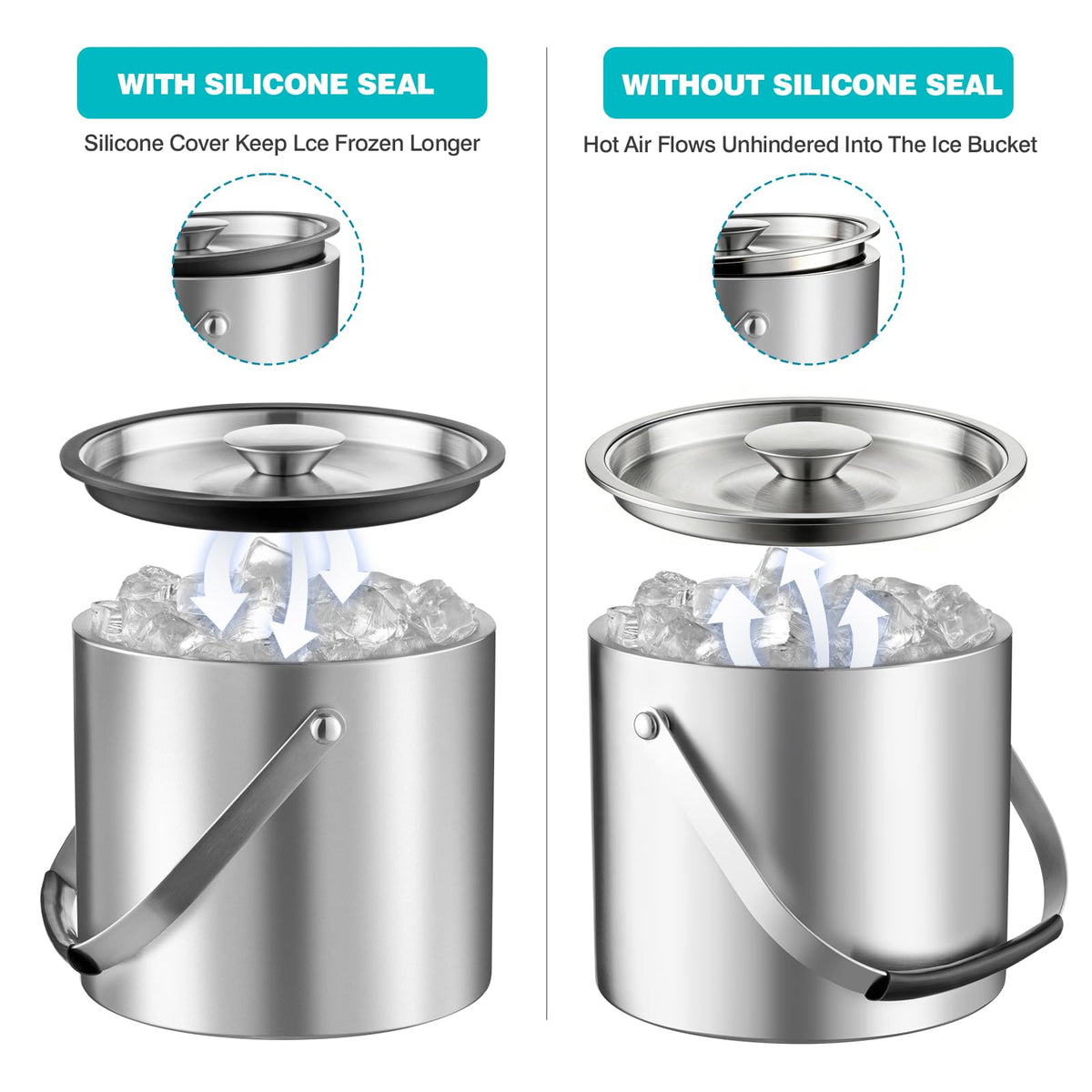 FrutPunch ice strainer aids easy ice transfer and cleanup.