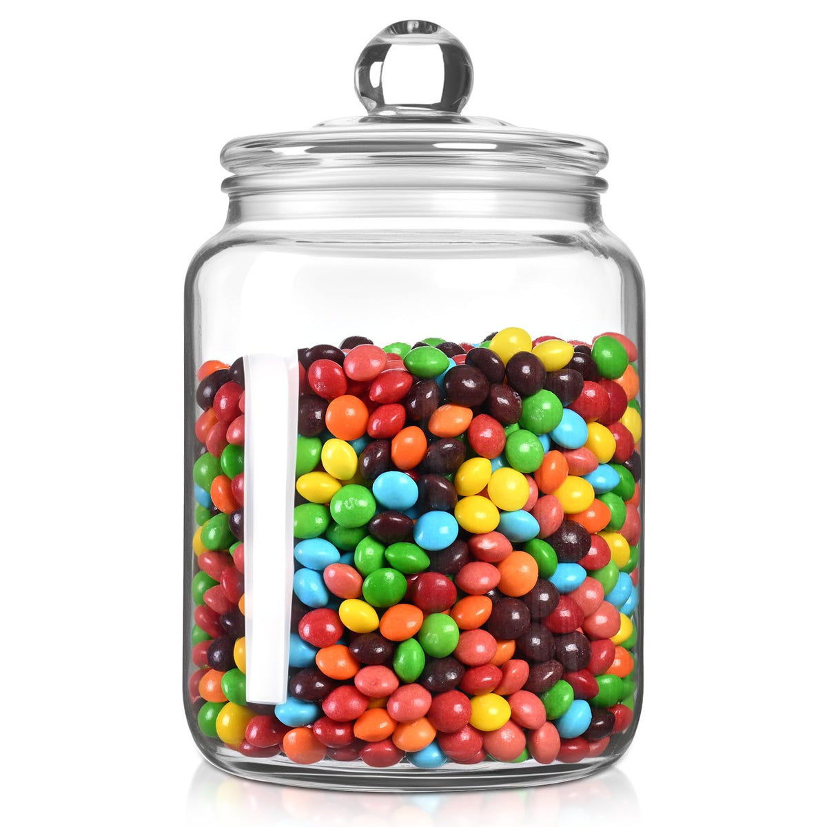 FrutPunch wide-mouth glass jar lid closeup showing secure seal for freshness