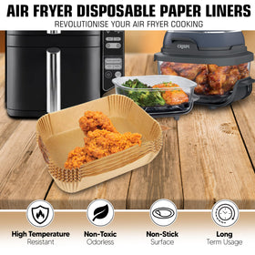 FryEasy liner used with Ninja Crispi 4QT tray for clean removal and less mess.