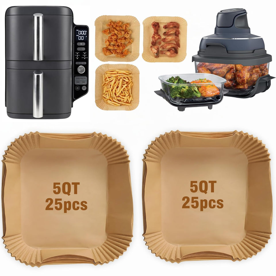 FryEasy liner fits Ninja Double Stack basket for mess-free cooking and easy cleanup.
