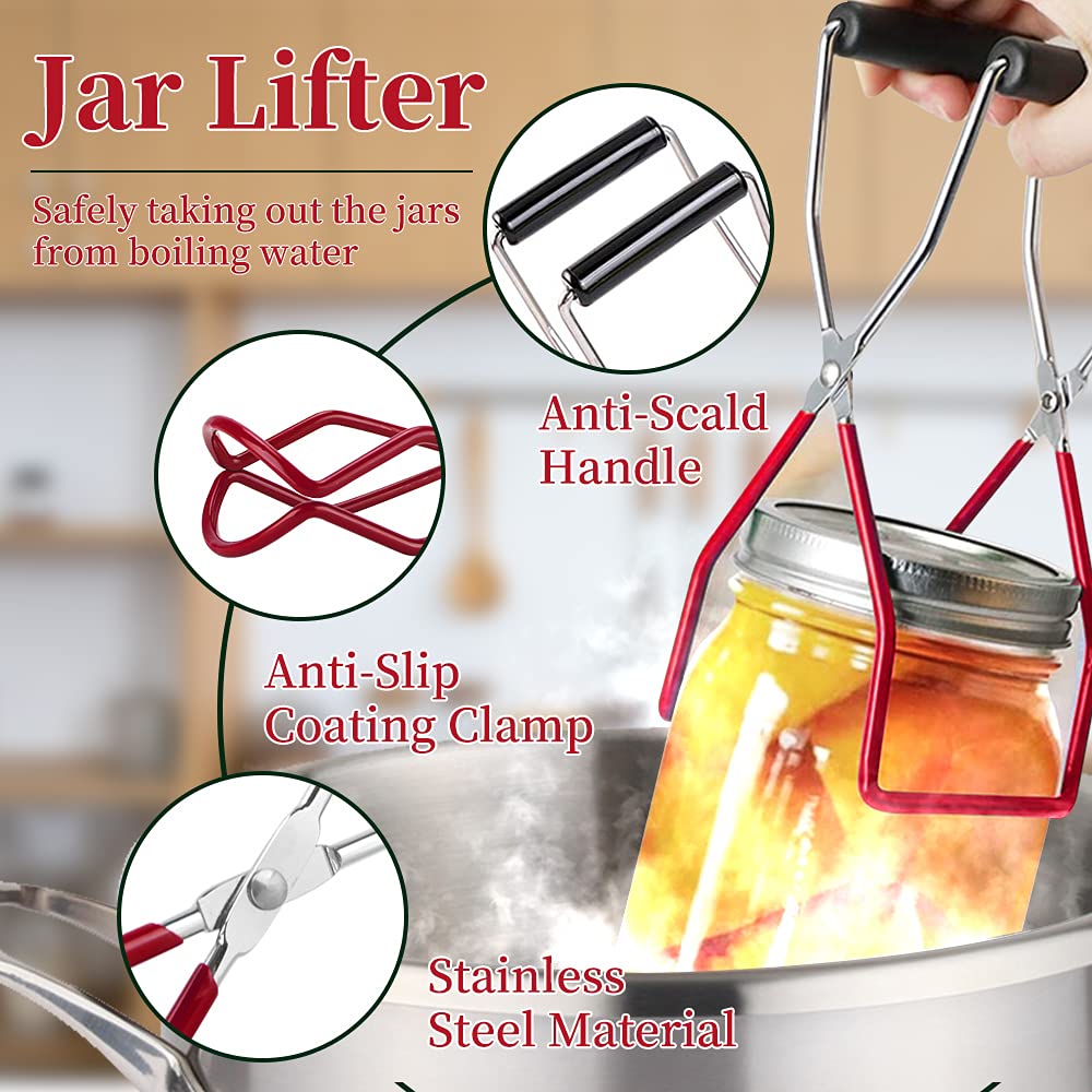 FSBTWOO canning jar lifter protects fingers when lifting hot jars.