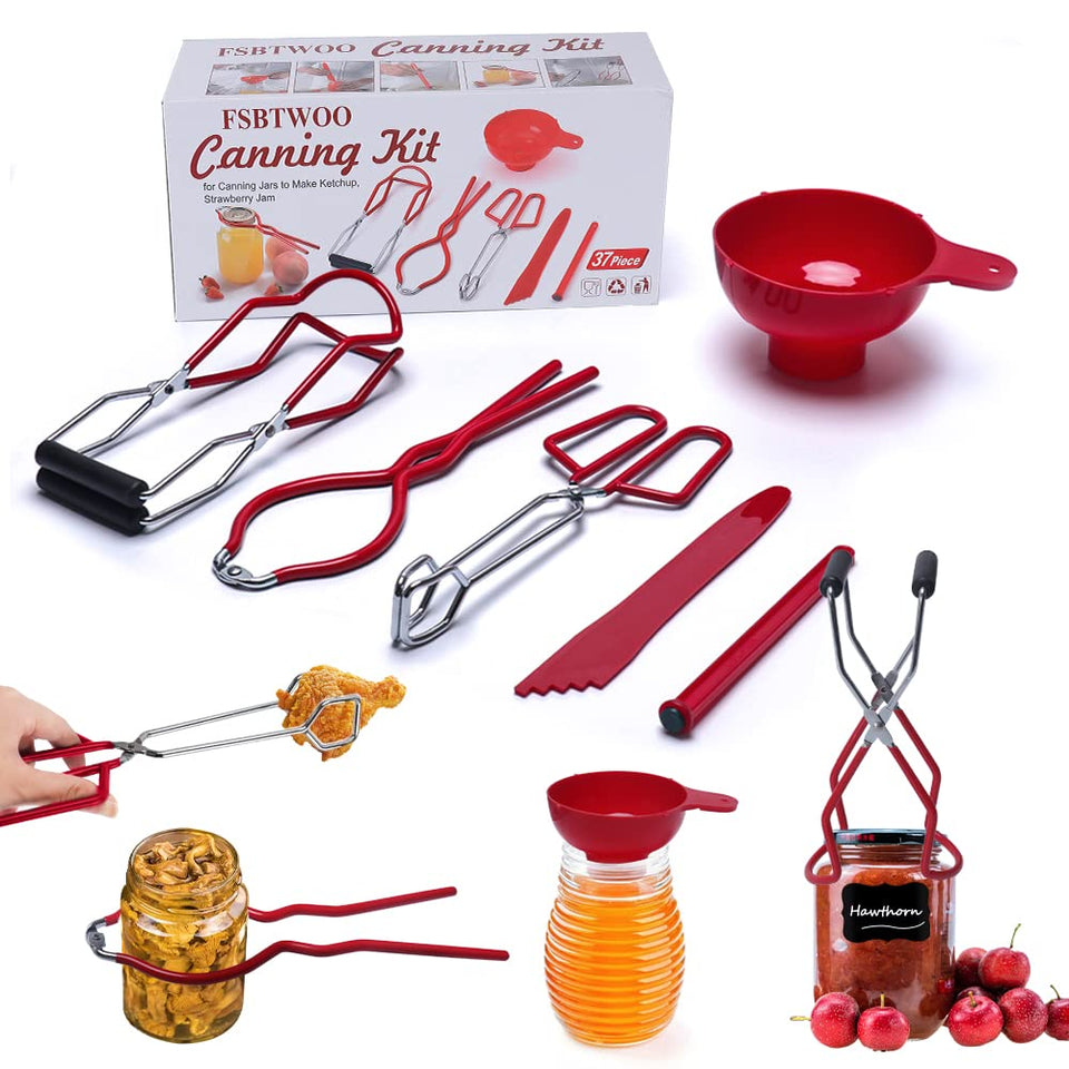 FSBTWOO Canning Starter Kit with wide-mouth funnel supports efficient home canning.