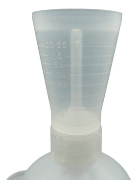 FSD polyethylene bottle with clear measurement marks for quick reference.