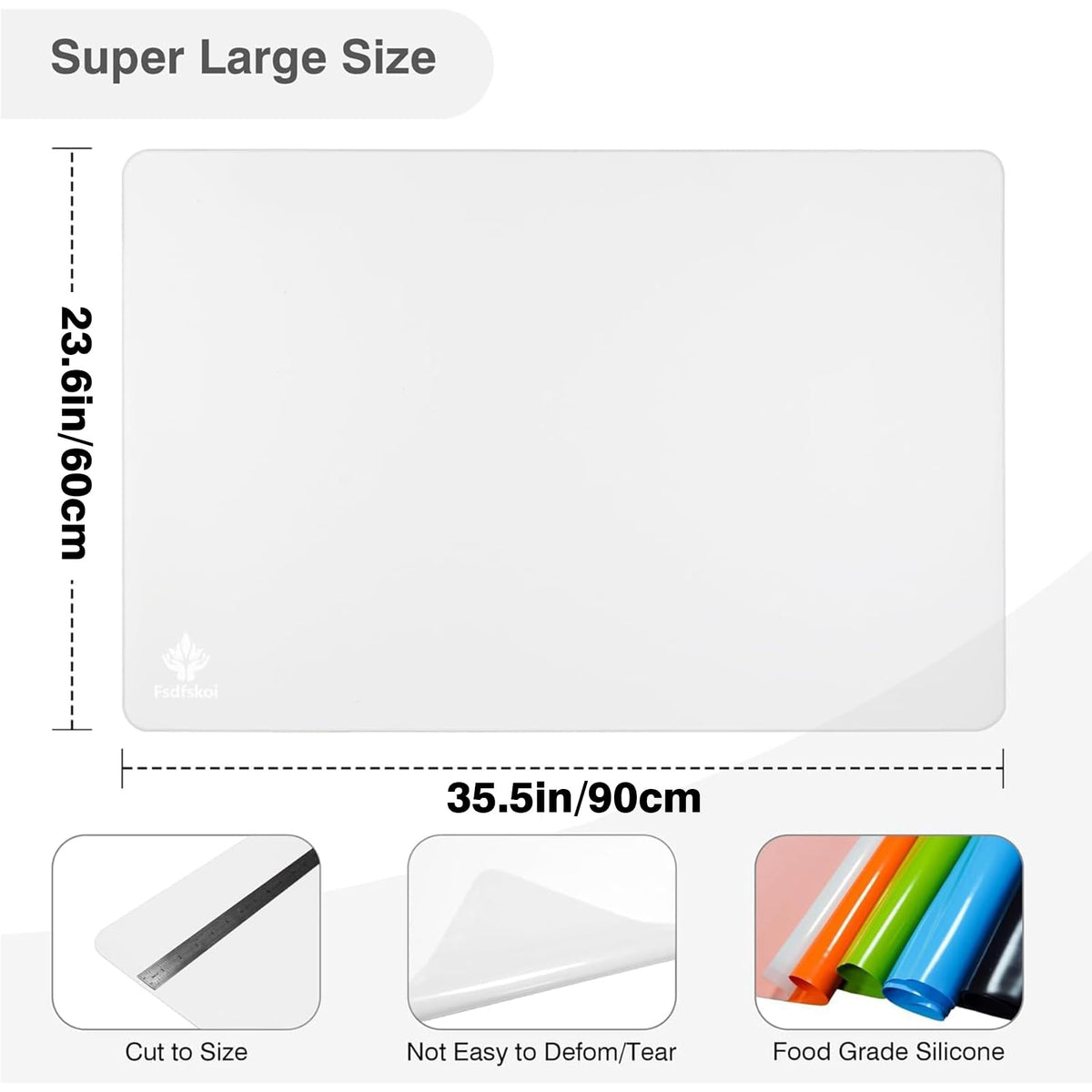 Fsdfskoi translucent mat on table showing durable, flexible workspace