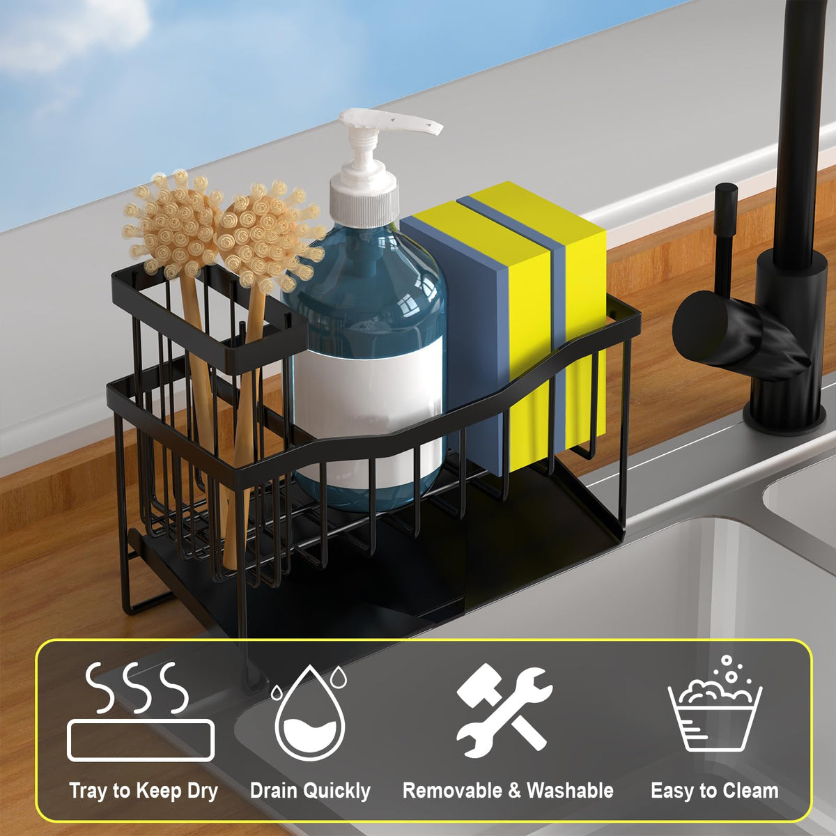 Stainless steel kitchen organizer by Fssvcd Maifan for durable use