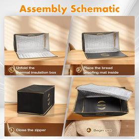 Ftzataz warming mat showing adjustable temperature control for precise dough fermentation.