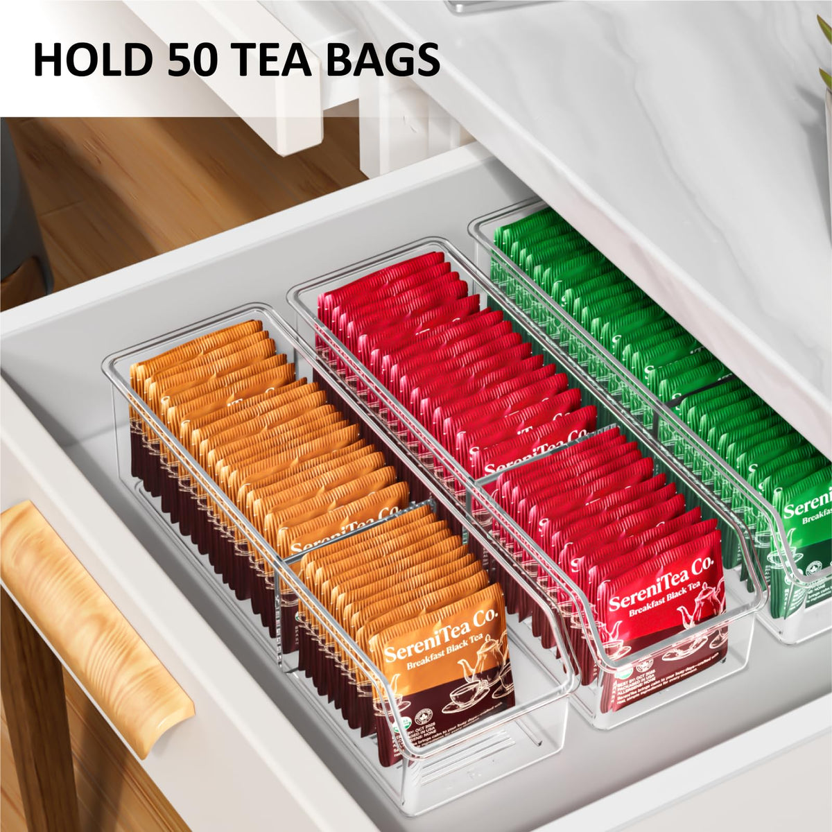 FUCDTEFC kitchen counter organizer keeps countertops neat and accessible.