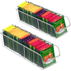 FUCDTEFC tea bag organizer 2-pack keeps teas neatly sorted for easy access.