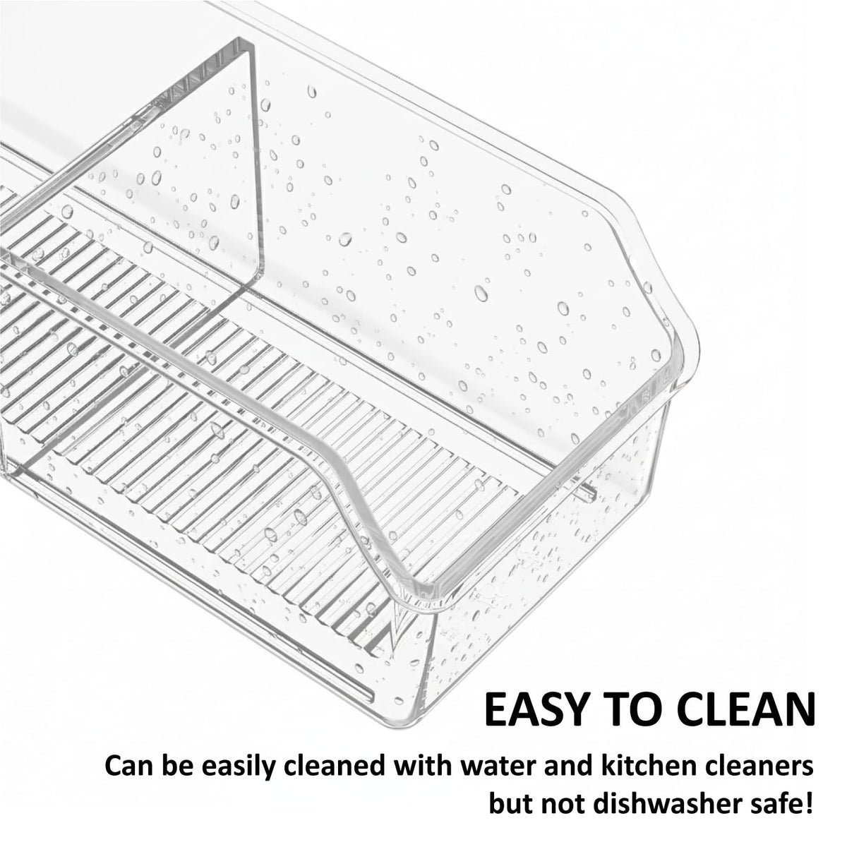 FUCDTEFC two-compartment tea bag organizer doubles storage and keeps varieties separated.