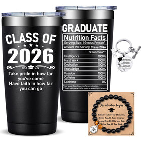 Fufandi graduation tumbler 20oz pour lid demonstrates spill-free convenience for travel.