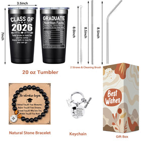Fufandi 20oz tumbler with double-wall insulation keeps drinks cold or hot longer.