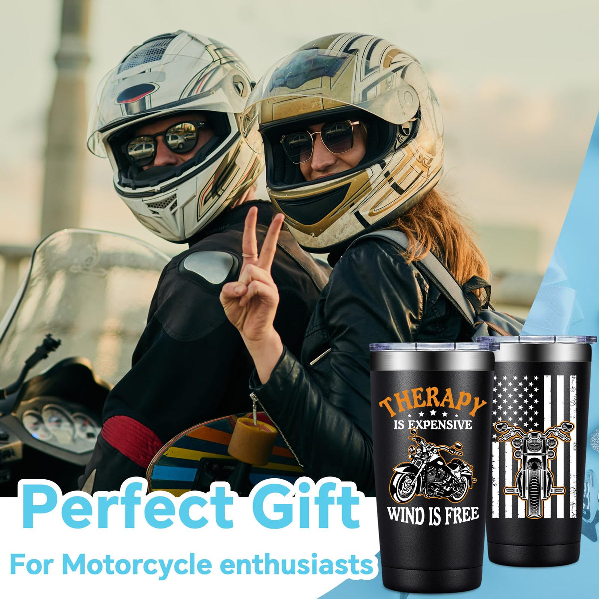 Fufandi label closeup highlights humorous gift idea for motorcyclists