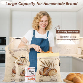 Fufeisi bread bags buckle-closure kitchen storage solution for easy transport
