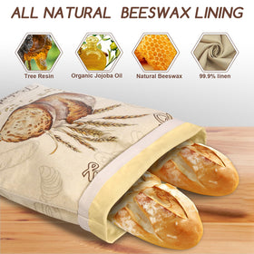 Fufeisi beeswax bread bags XL closure buckle detail promoting easy handling