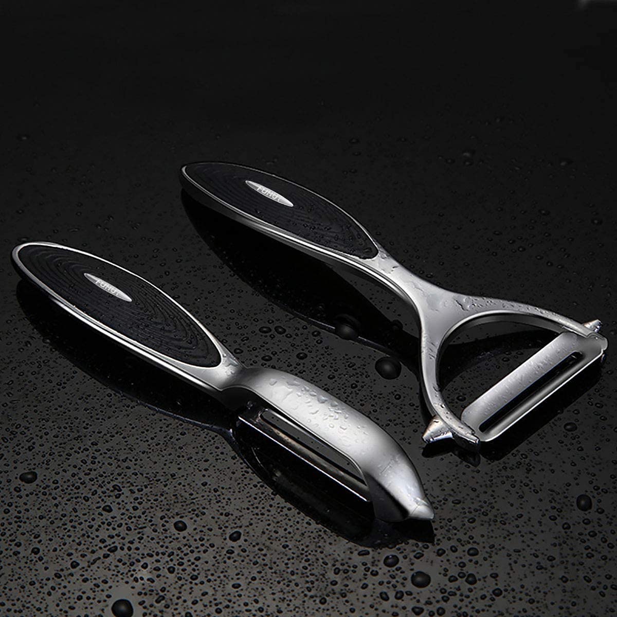 FUHUY multi-purpose peeler handles apples, carrots, and cucumbers with ease
