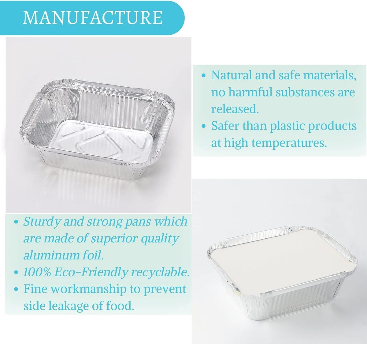 FUIIKEEM disposable foil pans, easy cleanup for gatherings and parties.