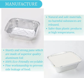 FUIIKEEM disposable foil pans, easy cleanup for gatherings and parties.