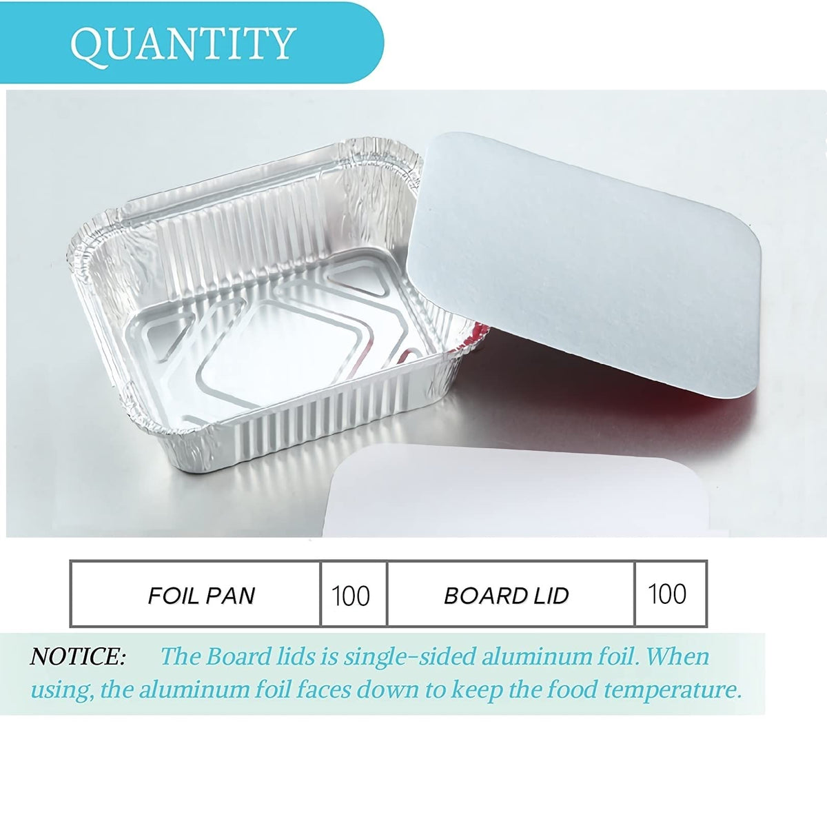 FUIIKEEM foil pans with cardboard lids, ready for organized to-go packaging.