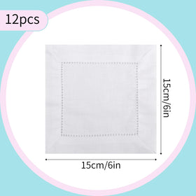 Fukaisu embroidery-ready white napkins ideal for customization at events