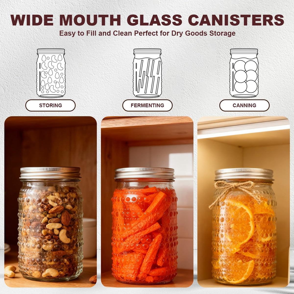 FULGNU split type lids and bands provide airtight seals for fresh preservation