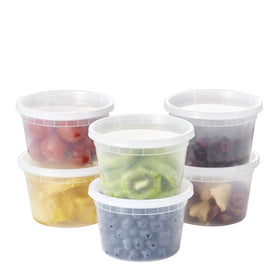 FULING 16oz deli container with lid demonstrates airtight seal for fresh leftovers.