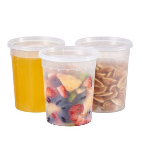 Fuling 32oz deli containers with airtight lids keep meals fresh and organized.