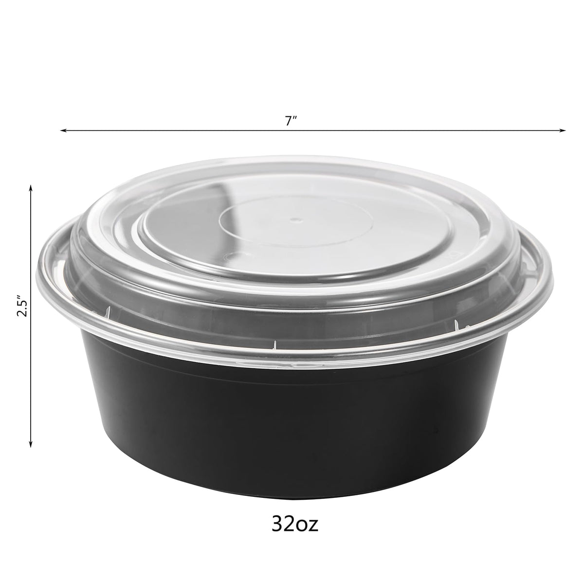 FULING airtight lid on round containers preserves freshness during fridge storage.