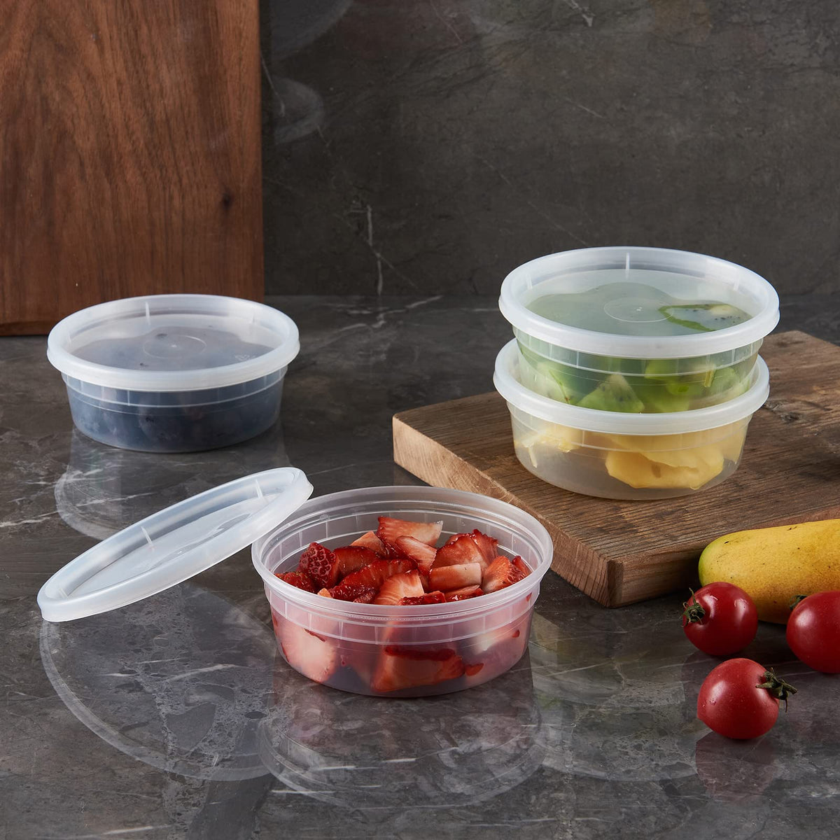 FULING 8oz condiment sauce container preserves flavors and reduces mess.
