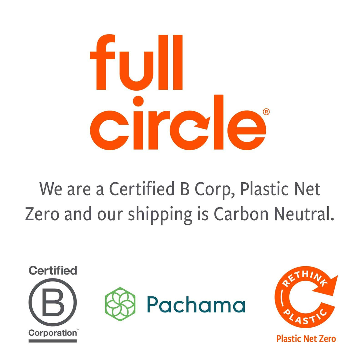 Full Circle Stash plastic-free packaging supports sustainable shopping.