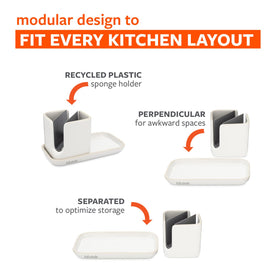 Full Circle Stash sponge holder insert keeps sponges tidy and dry.