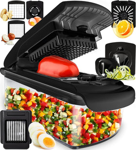Fullstar 7-in-1 chopper with bowl assembly for quick, mess-free prep.