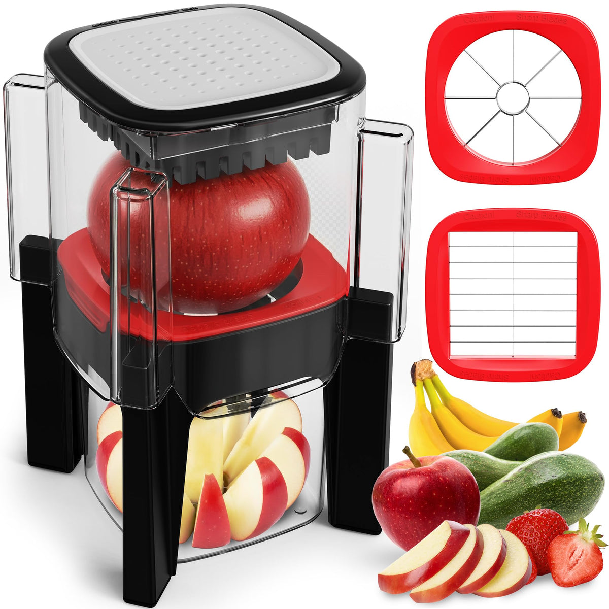 Fullstar apple slicer showing eight even slices for quick prep