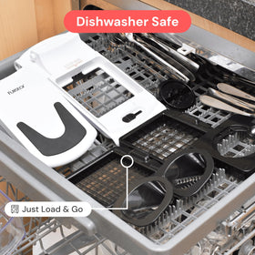 Fullstar dishwasher-safe top rack makes cleanup quick and simple.
