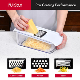 Fullstar grater set for quick shredding and zesting ingredients.