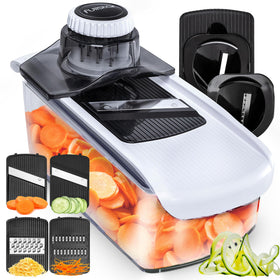 Fullstar mandoline slicer assembly shows versatile blades for easy prep
