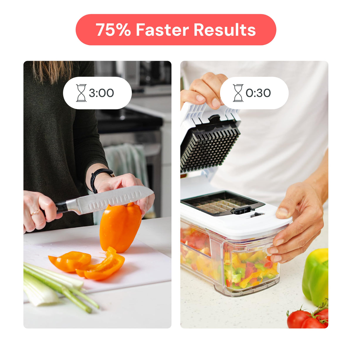Fullstar mandoline slicer catch tray keeps your workspace clean.